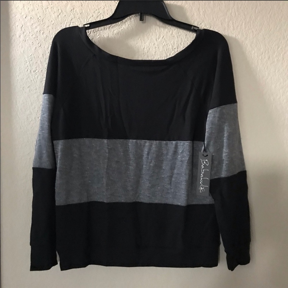 NWT Babakul Colorblock Boatbeck Raglan Sweatshirt - Picture 3 of 4